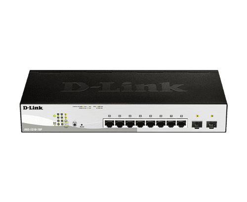 D-Link DGS-1210-10P 8-Port PoE Smart Managed Switch + 2 SFP