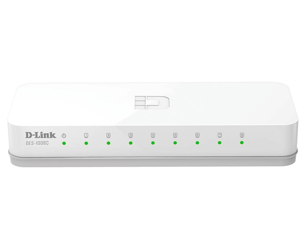 D-Link DES-1008C/B 8-Port 10/100 Fast Ethernet Unmanaged Switch