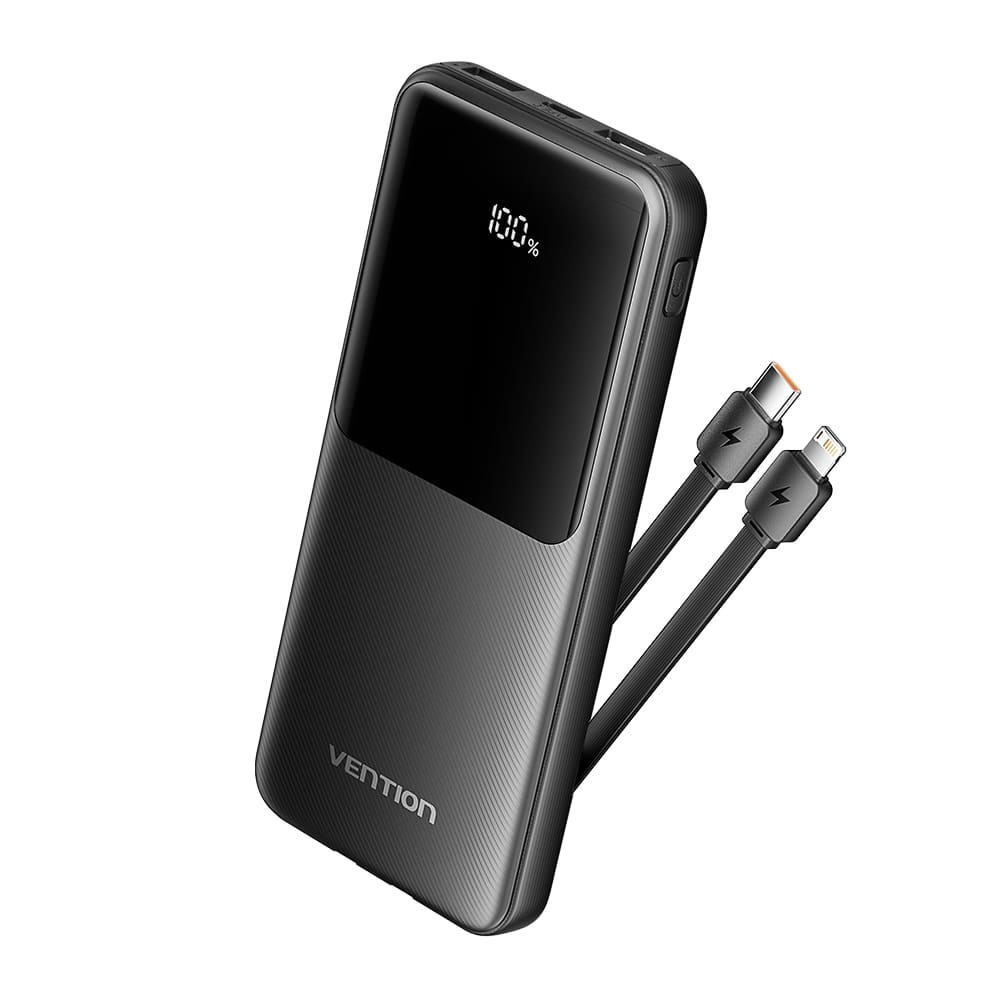 Vention 10000mAh Power Bank with Built-in Cables 22.5W (FHOB0)