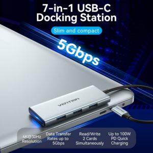Vention USB-C 7-in-1 Docking Station 0.15M (TOJHB)