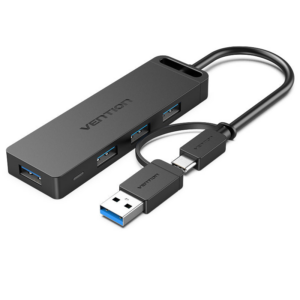 Vention 4-Port USB 3.0 Hub with Power Supply 0.15M (CHTBB)