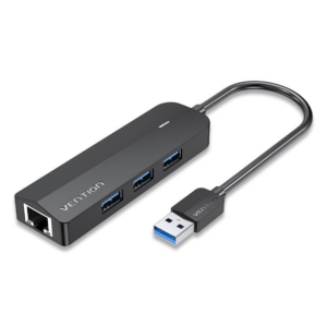Vention 3-Port USB 3.0 Hub with Gigabit Ethernet Adapter 0.15M (CHNBB)