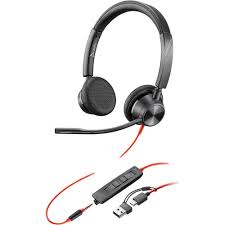 Poly Blackwire 3220 Stereo USB-C Headset +USB-C/A Adapter (Bulk)