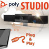 Poly Studio USB Video Bar 4K video: Ultra HD camera with 120° field of view and 5x zoom Smart framing: Poly DirectorAI with automatic people framing and speaker tracking Pro audio: 6-element beamforming mic array with 12-15 ft pickup range and stereo speakers AI noise reduction: Poly NoiseBlockAI and Acoustic Fence technology Plug-and-play: USB 3.0 Type-C connectivity with included 5m cable Platform certified: Microsoft Teams, Zoom, Google Meet, and Chromebook certified Wireless management: Wi-Fi and Bluetooth for remote updates via Poly Lens All-in-one design: Integrated camera, speakers, and mics in a single video bar