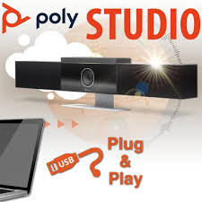 Poly Studio USB Video Bar 4K video: Ultra HD camera with 120° field of view and 5x zoom Smart framing: Poly DirectorAI with automatic people framing and speaker tracking Pro audio: 6-element beamforming mic array with 12-15 ft pickup range and stereo speakers AI noise reduction: Poly NoiseBlockAI and Acoustic Fence technology Plug-and-play: USB 3.0 Type-C connectivity with included 5m cable Platform certified: Microsoft Teams, Zoom, Google Meet, and Chromebook certified Wireless management: Wi-Fi and Bluetooth for remote updates via Poly Lens All-in-one design: Integrated camera, speakers, and mics in a single video bar