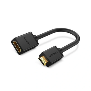 UGREEN Mini HDMI Male to HDMI Female Adapter Cable 22cm (Black)
