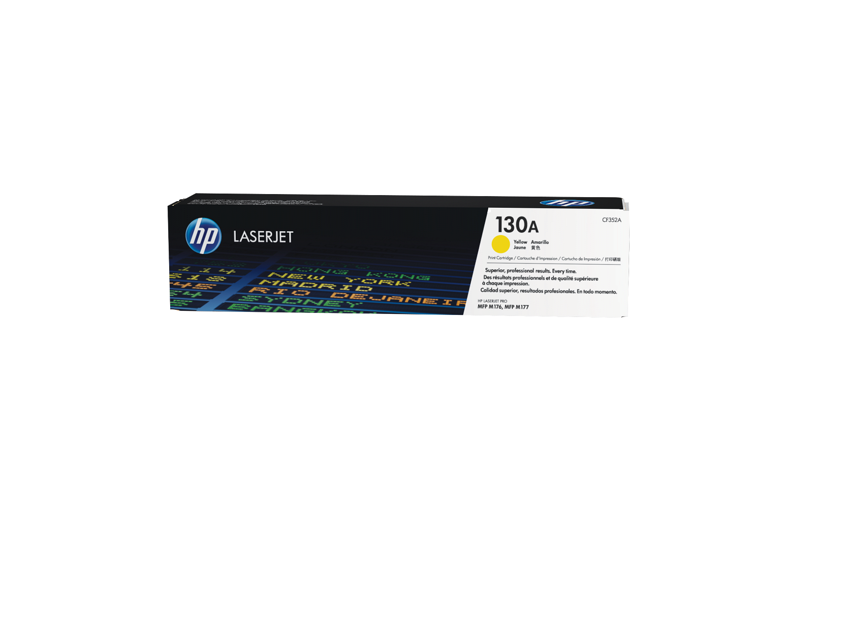 HP 130A Yellow Original LaserJet Toner Cartridge, CF352A