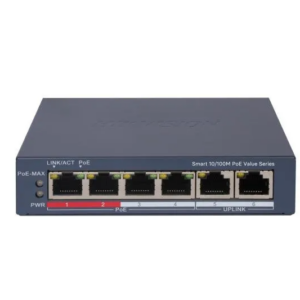 Hikvision - 4 Port Fast Ethernet Smart POE Switch DS-3E1106P-EI/M